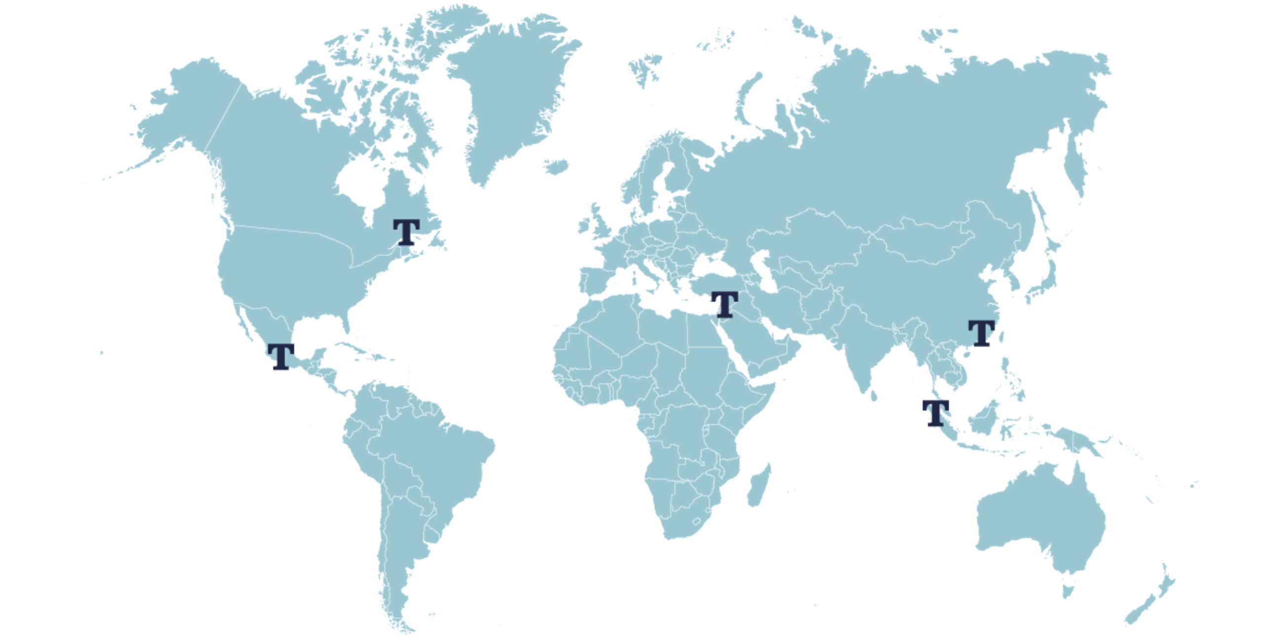 TIBO's international locations for its plastic injection molding
